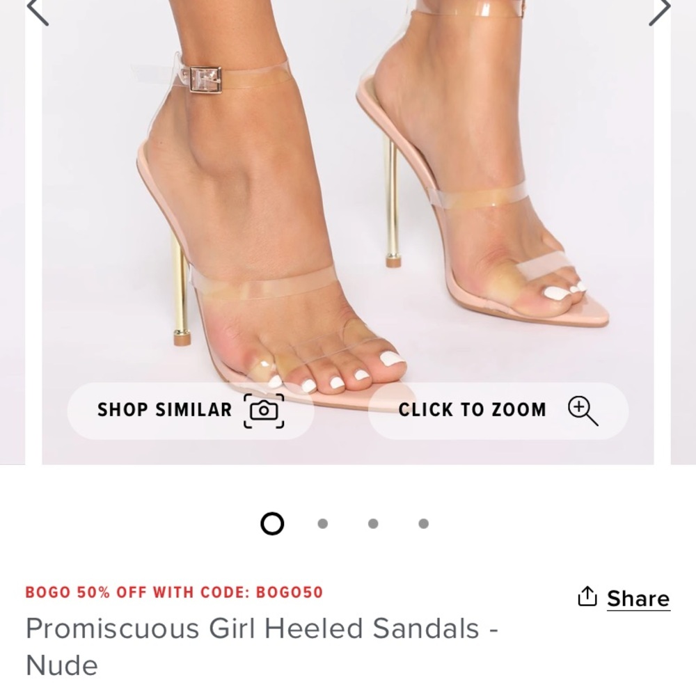 Fashion nova clear heel 6